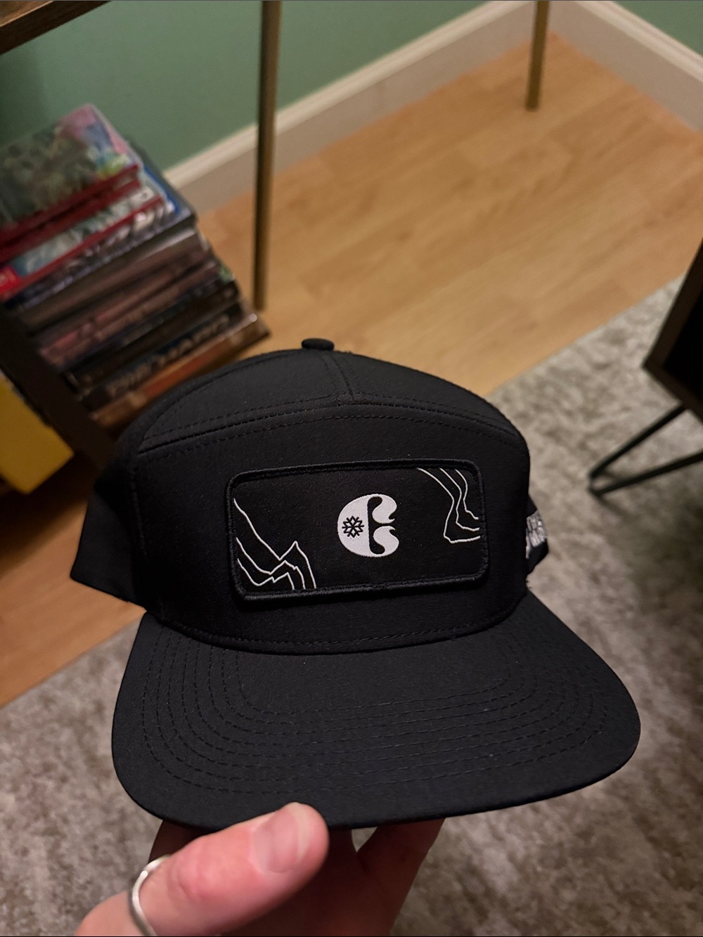 Black Five-Panel Copper mountain employee hat